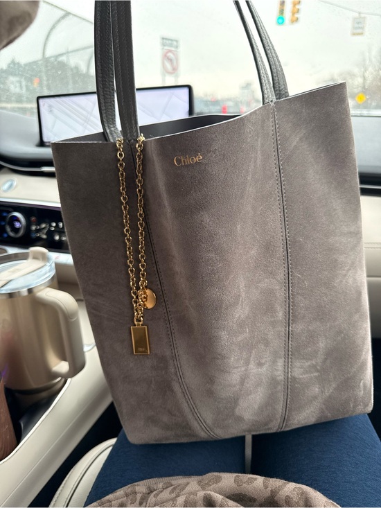 Chloe Handbags - Chloé Suede Spin Tote Medium